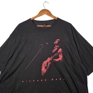 Richard Marx Mens XXL Black Concert Tour Merch T-Shirt Acoustic Guitar Signature